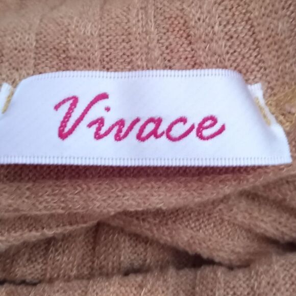 VIVACE MUSTARD YELLOW TURTLENECK COLD SHOULDER SWEATER SZ.M EUC - Picture 4 of 5